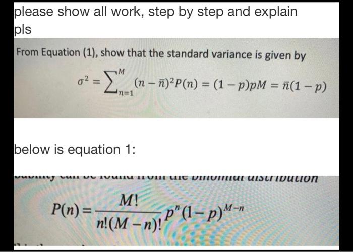 Solved Please Show All Work Step By Step And Explain Pls Chegg Com