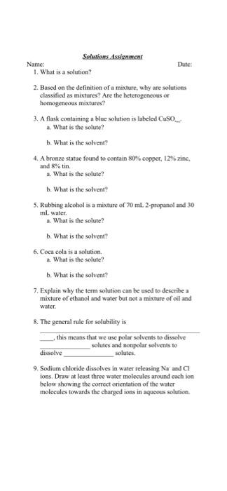 Date Solutions Assignment Name 1 What Is A Chegg Com