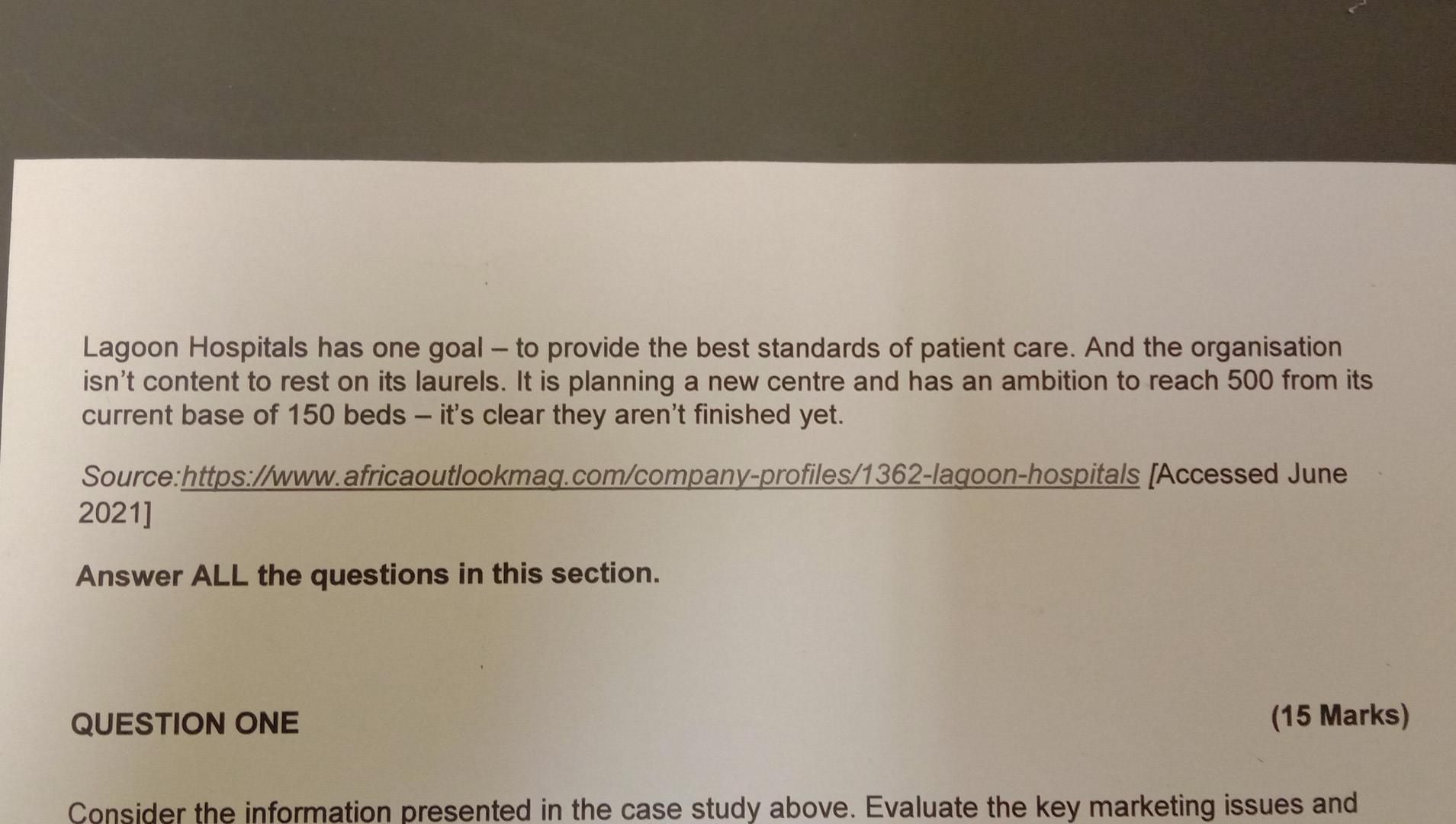 Solved SECTION A [100 Marks] Read the case study below and | Chegg.com