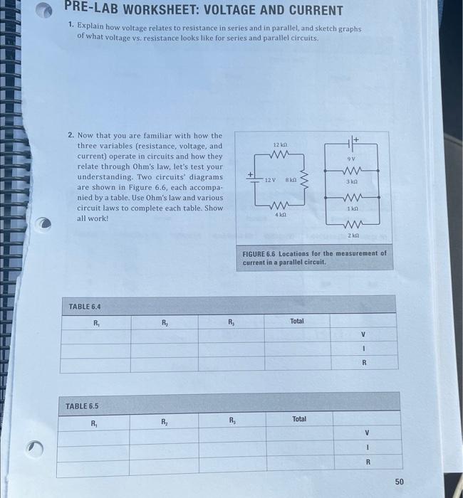 Solved 1. Explain how voltage relates to resistance in