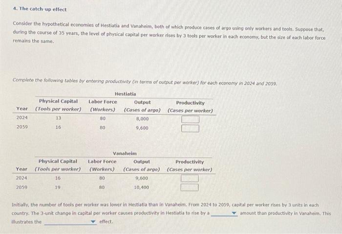 Solved 4. The catch-up effect Consider the hypothetical | Chegg.com