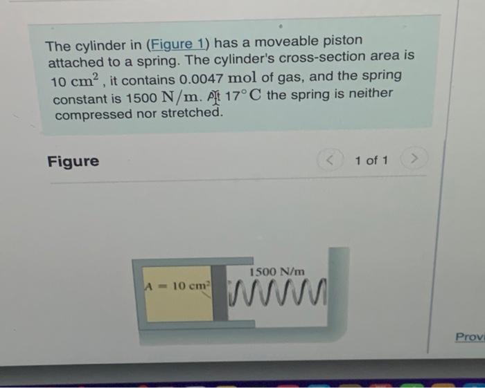 Solved HOW FAR IS THE SPRING COMPRESSED IF THE GAS | Chegg.com