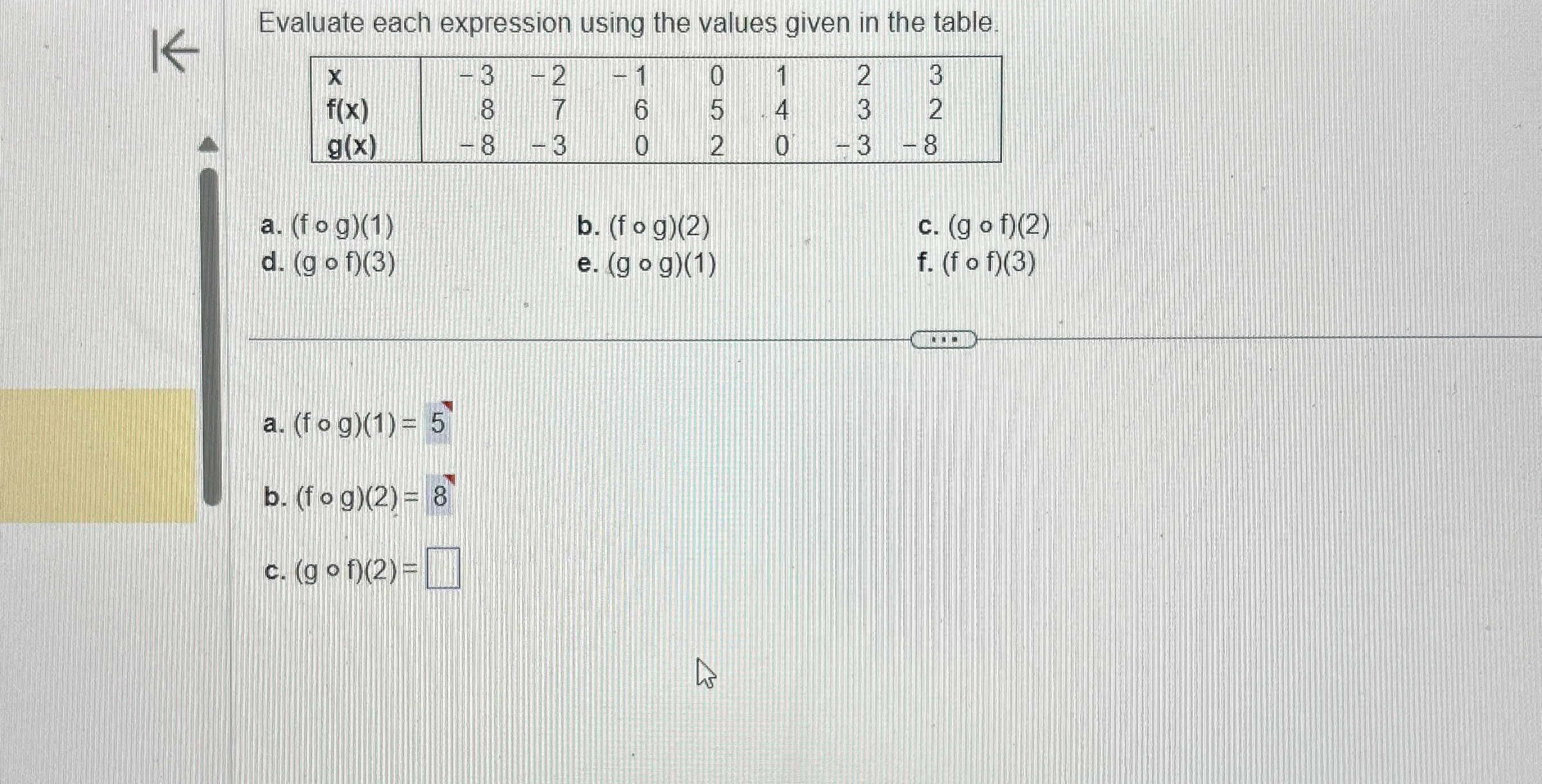 Solved Evaluate each expression using the values given in | Chegg.com