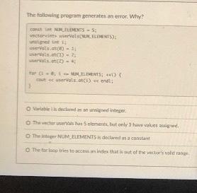 Solved The following program generates an error. Why? Costin | Chegg.com