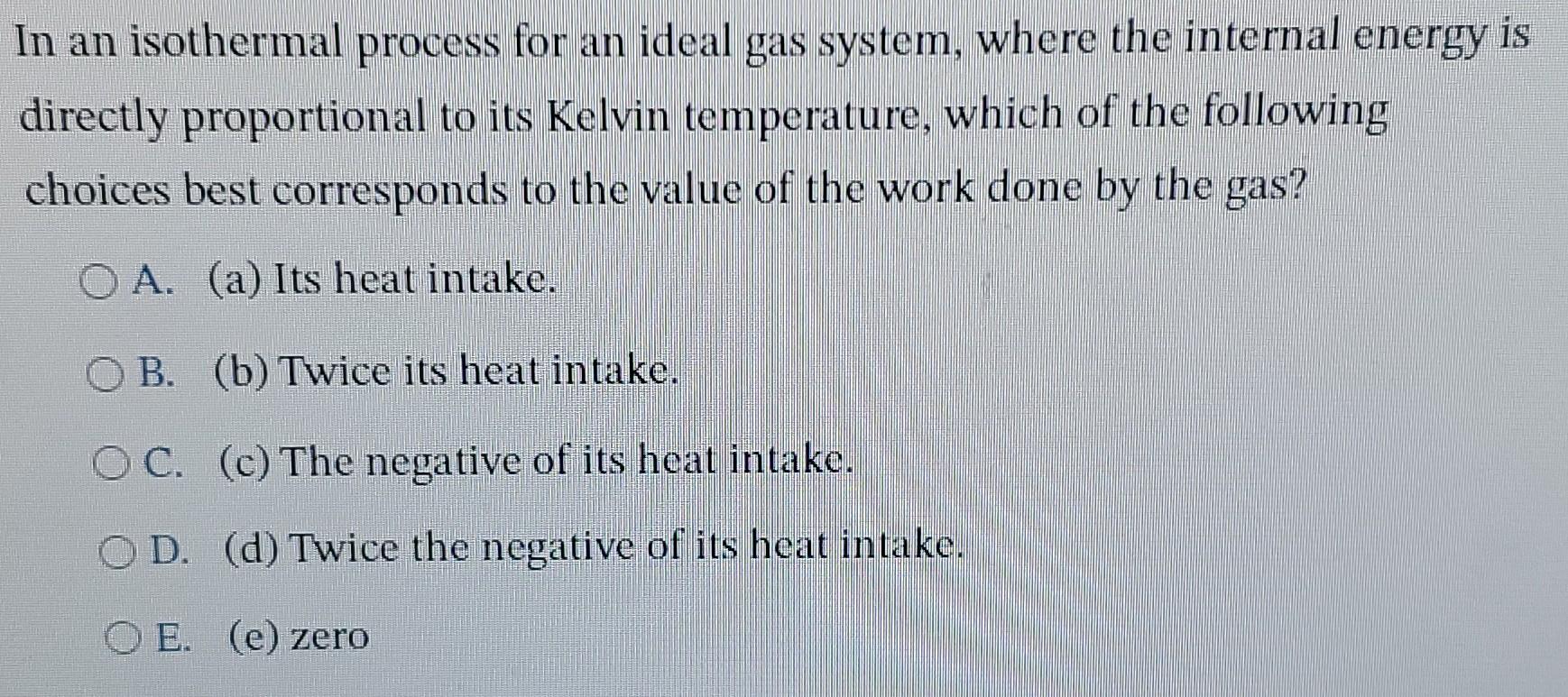 Solved In An Isothermal Process For An Ideal Gas System, | Chegg.com