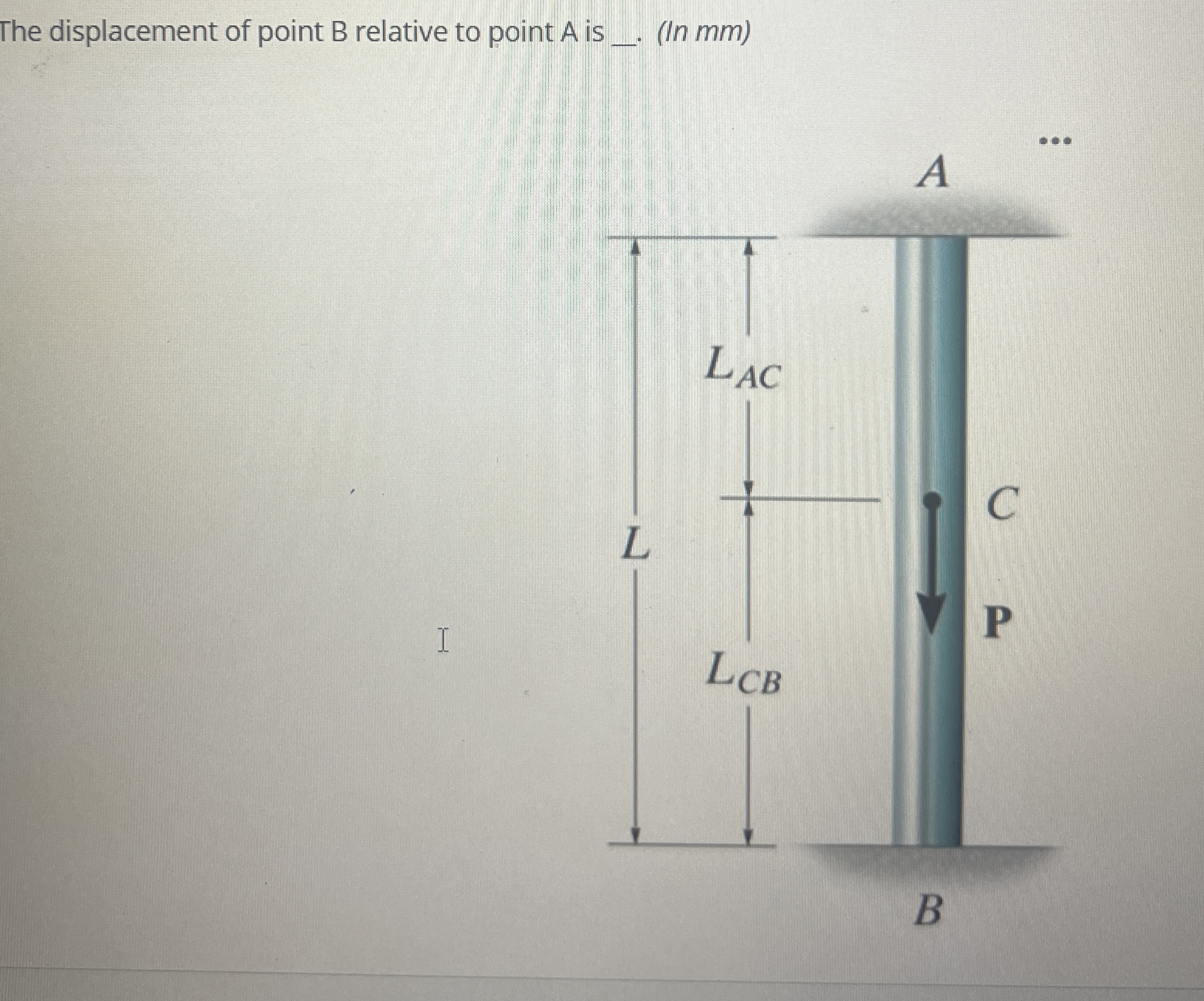 Solved The displacement of point B ﻿relative to point A ﻿is | Chegg.com