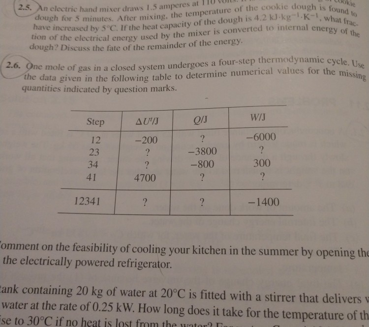Solved 2.5. An electric hand mixer draws 1.5 amperes at