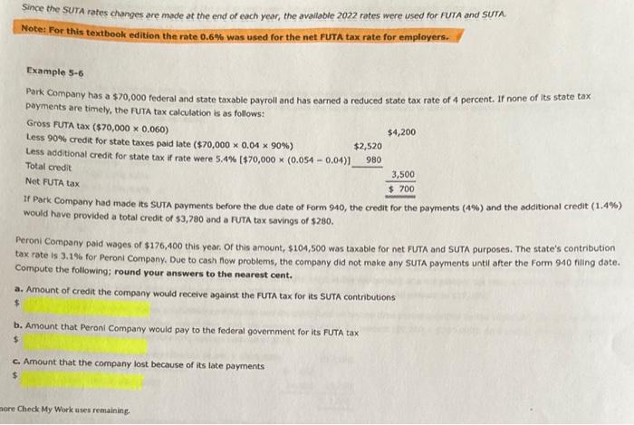 Solved Since the SUTA rates changes are made at the end of | Chegg.com