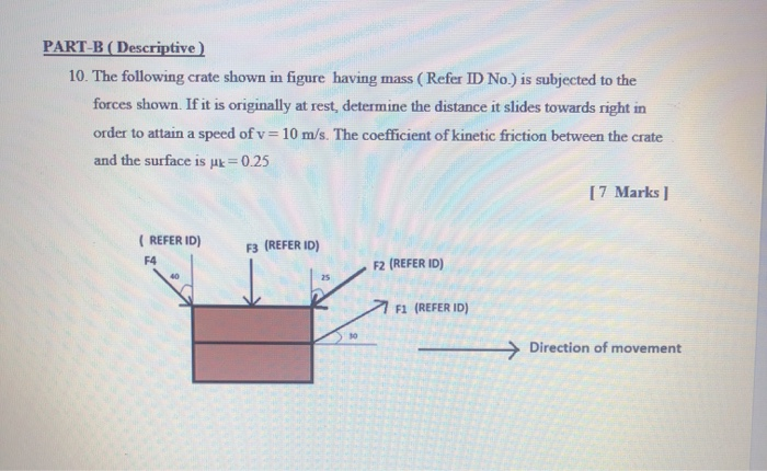 Solved The Following Crate Shown In Figure Having Mass ( 