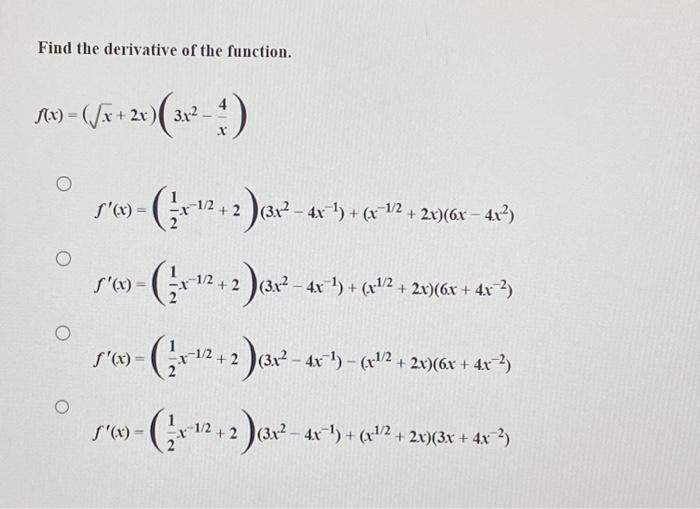 derivative of x x 2 1 3