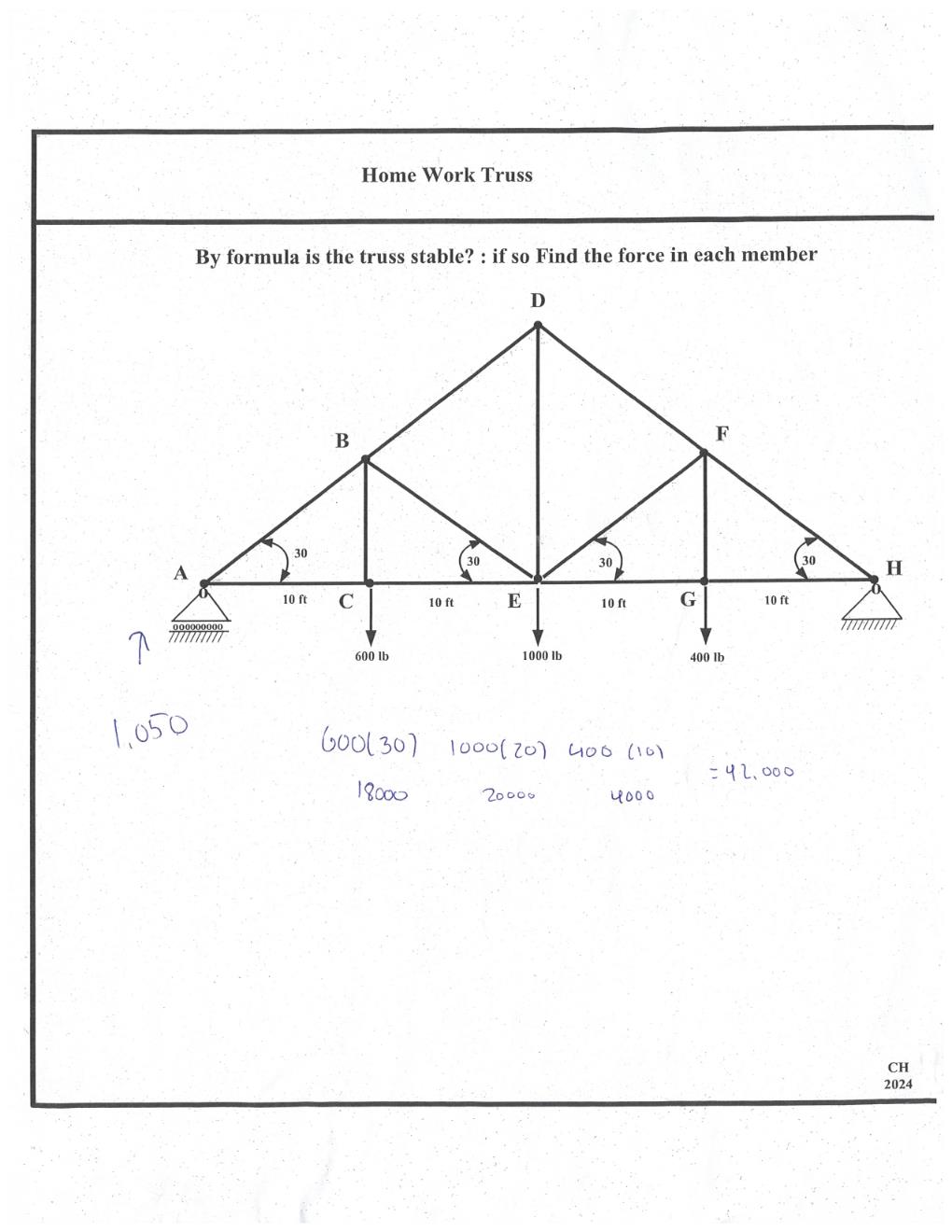 Truss Stability Example Problems Solved Home Work TrussBy formula is the truss stable? : if | Chegg.com