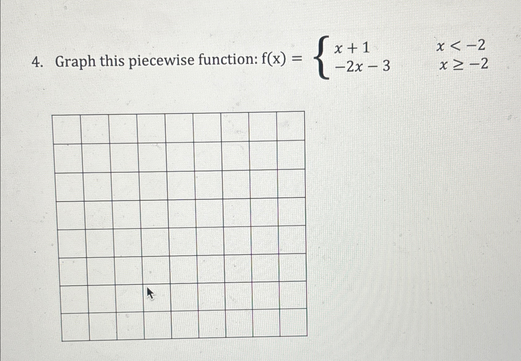 Solved Graph this piecewise function: | Chegg.com