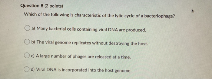 Solved Question 8 (2 Points) Which Of The Following Is | Chegg.com Solved Question 8 (2 Points) Which Of The Following Is | Chegg.com