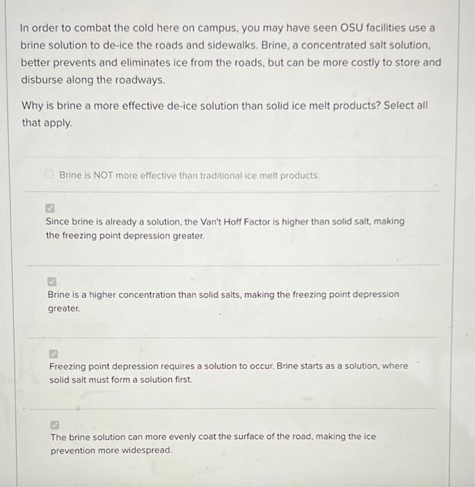 Solved In order to combat the cold here on campus, you may | Chegg.com