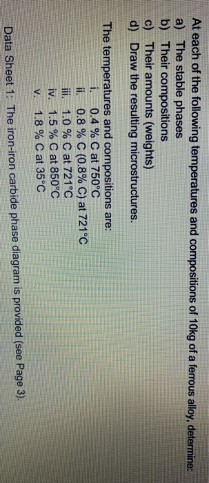 Solved At each of the following temperatures and | Chegg.com