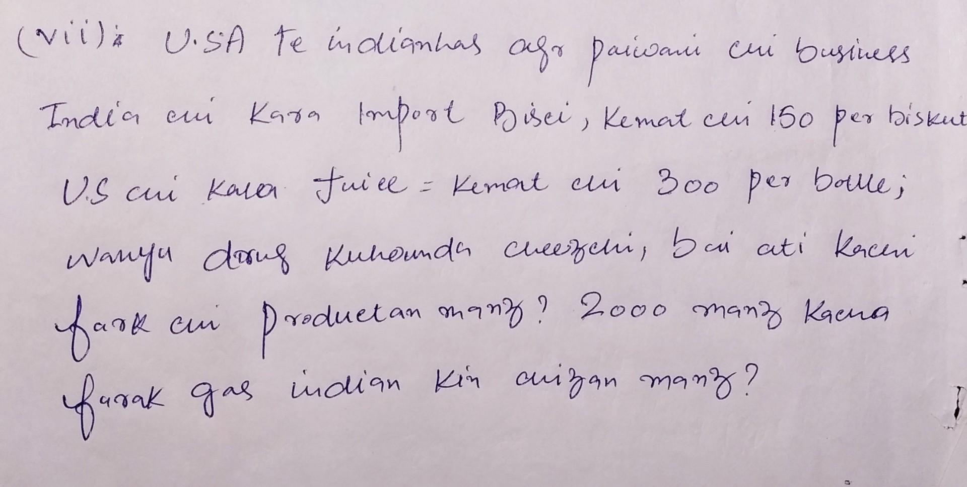 2 Economics Question Is In International Language Do Chegg Com