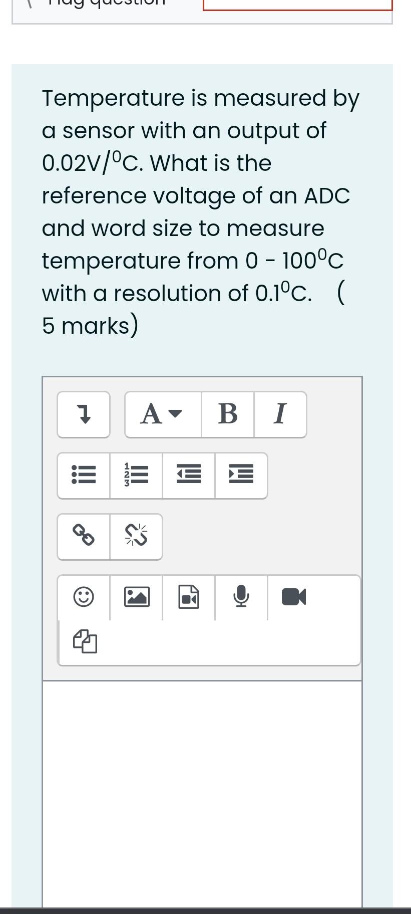 Solved Temperature is measured by a sensor with an output of | Chegg.com