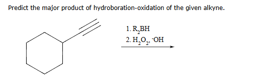Solved Predict the major product of hydroboration-oxidation | Chegg.com