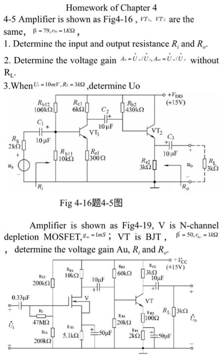 Solved Homework Of Chapter 4 4-5 Amplifier Is Shown As | Chegg.com