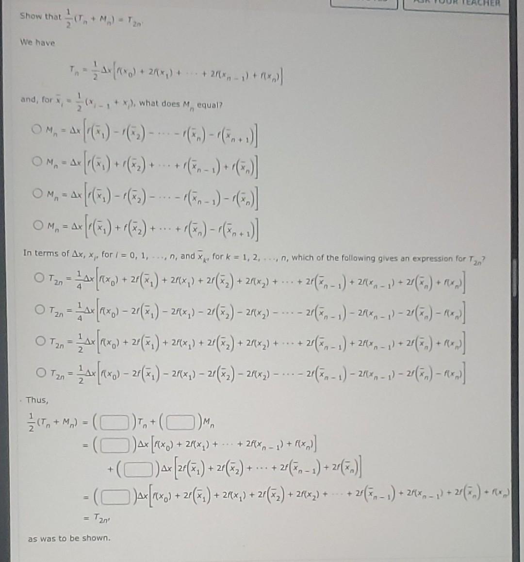 Solved Show That 21 Tn Mn T2n We Have Chegg solved-show-that-21-tn-mn-t2n-we-have-chegg