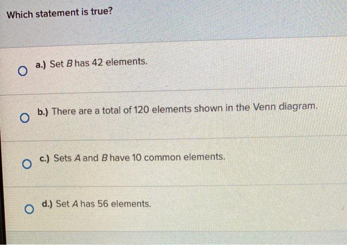 Solved Two Sets A And B Are Shown In The Venn Diagram Below. | Chegg.com