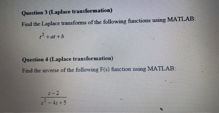 USE MATLAB TO SOLVE THE QUESTION: NO hand write | Chegg.com