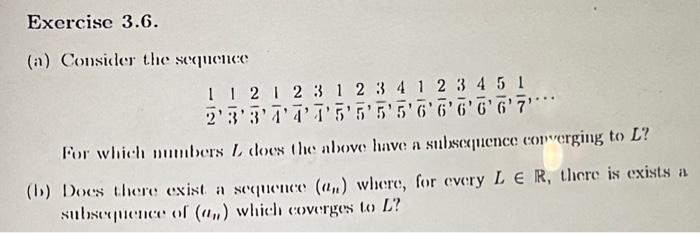 Solved Exercise A Consider The Secpuenes Chegg Com