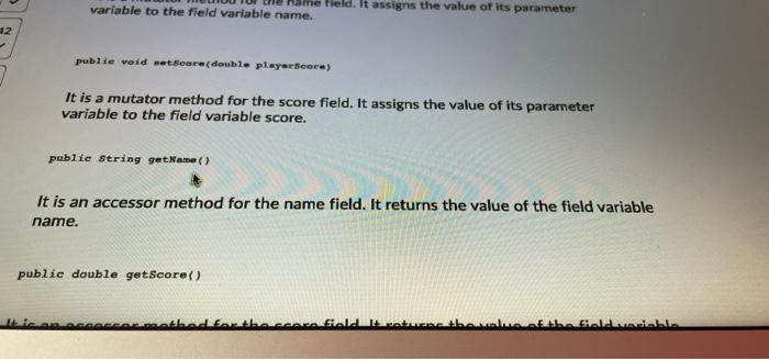 Solved Question 49 (6 points) Saved Write a Player class | Chegg.com