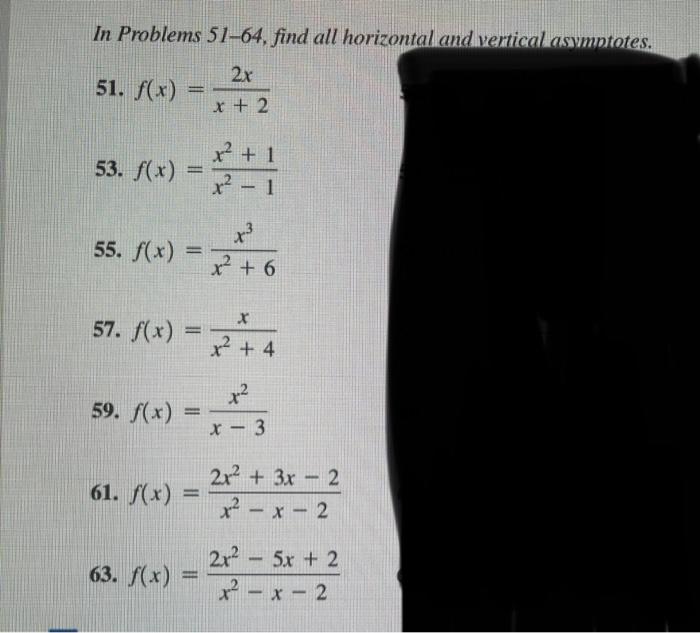 Solved In Problems 51-64, find all horizontal and vertical | Chegg.com