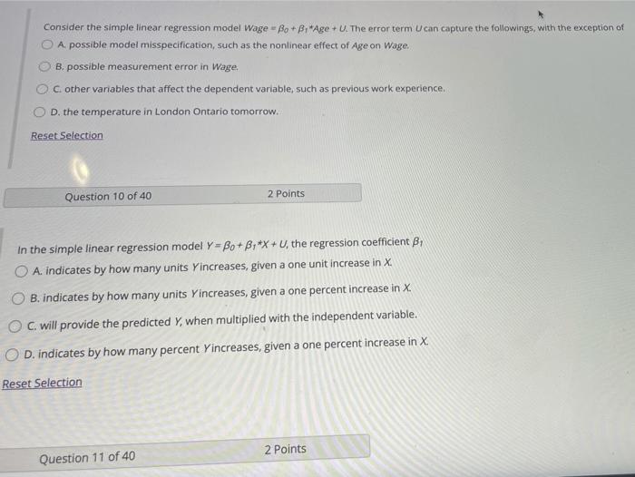 Solved Consider the simple linear regression model | Chegg.com