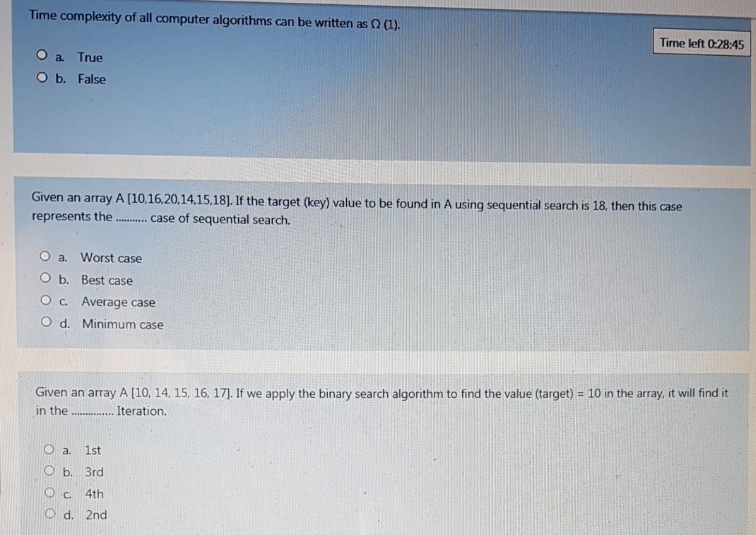 Solved Time complexity of all computer algorithms can be | Chegg.com