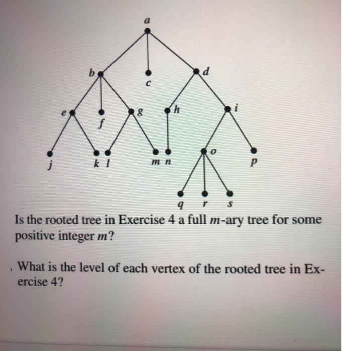 Solved b d 18 ch f 0 k 1 P r s 9 Is the rooted tree in | Chegg.com