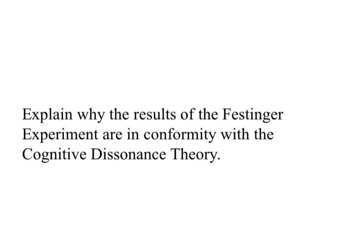 festinger experiment kognitive dissonanz