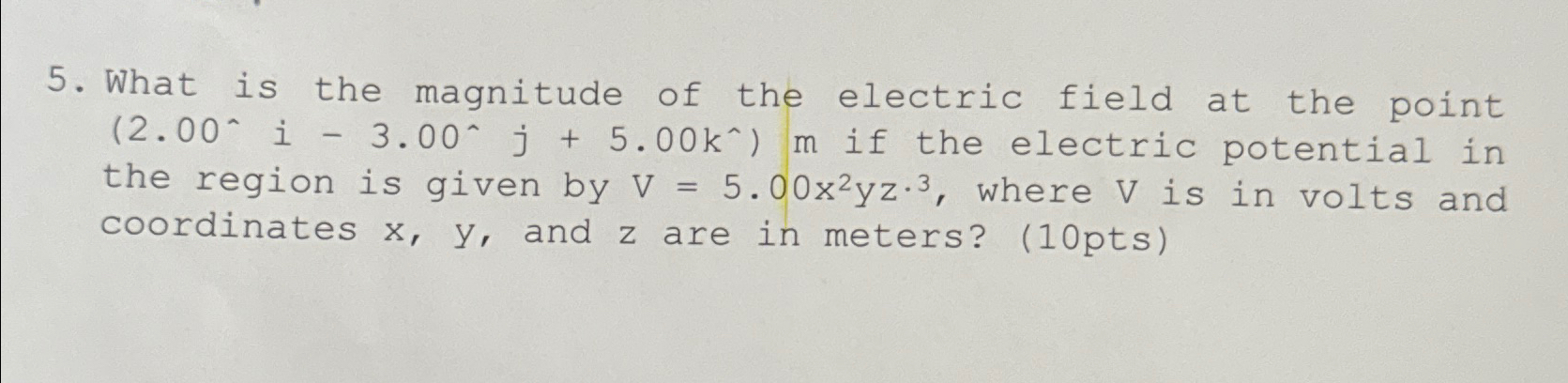 Solved What is the magnitude of the electric field at the | Chegg.com