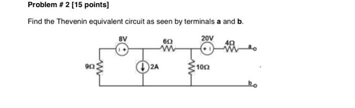 Solved Find the Thevenin equivalent circuit as seen by | Chegg.com