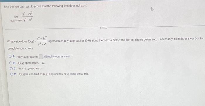 Solved Use the two-path test to prove that the following | Chegg.com