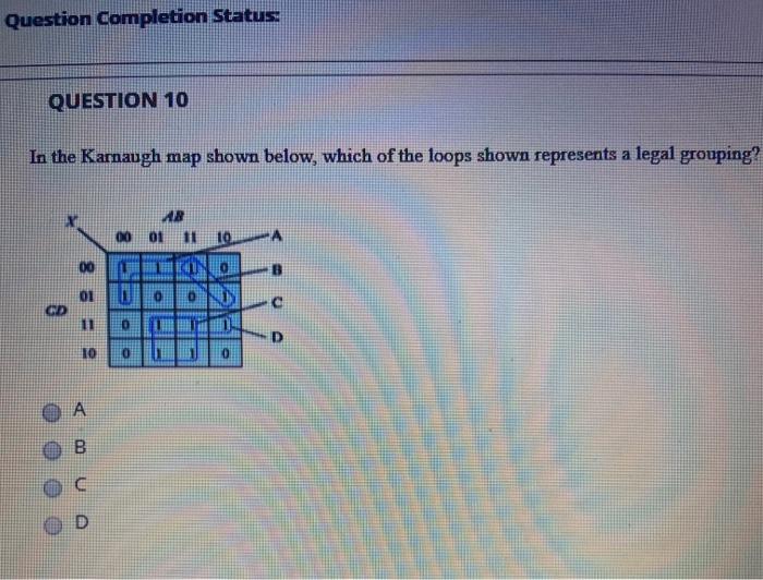 Solved QUESTION 1 Karnaugh Map Using K-maps, find the most | Chegg.com