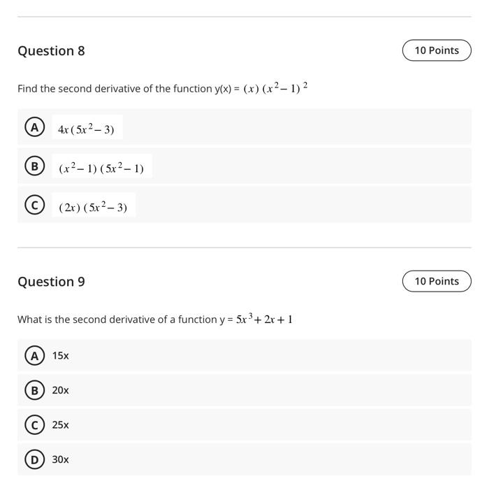 Solved Find the second derivative of the function | Chegg.com