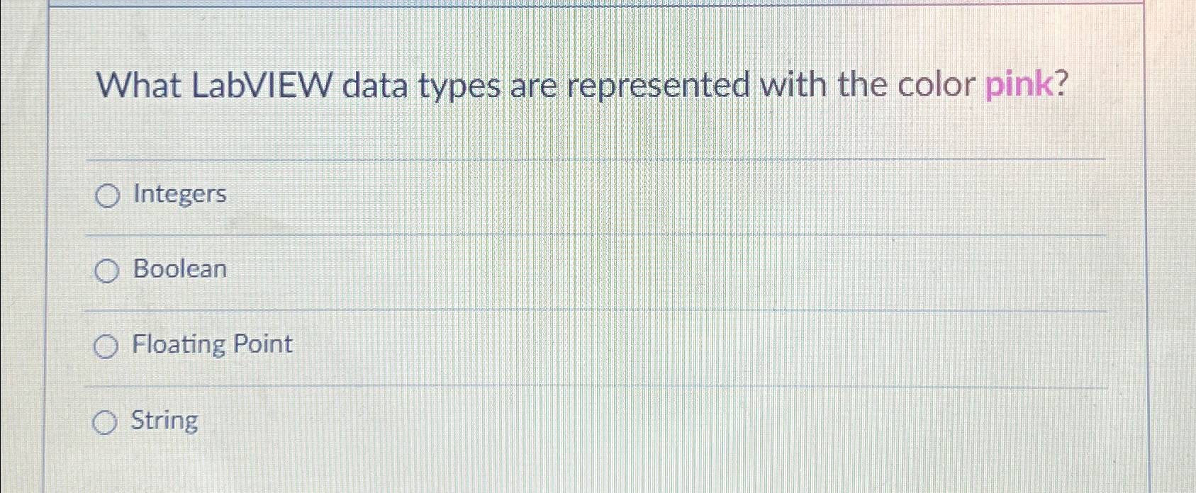Solved What LabVIEW data types are represented with the | Chegg.com