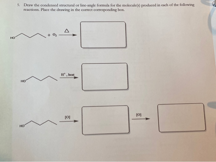 Solved 5. Draw The Condensed Structural Or Line-angle | Chegg.com