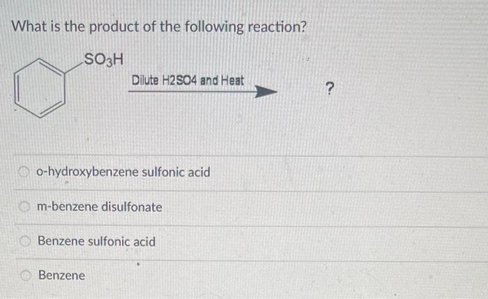 Solved What Is The Product Of The Following Reaction Dilute 3672