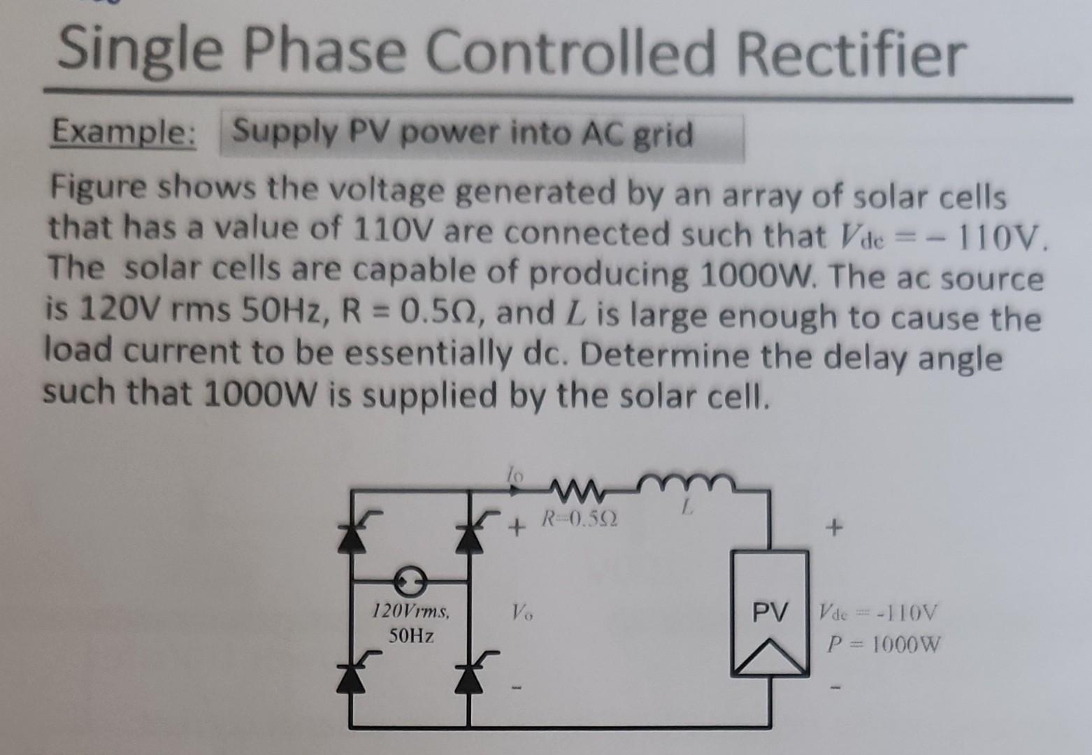 Solved Figure shows the voltage generated by an array of | Chegg.com