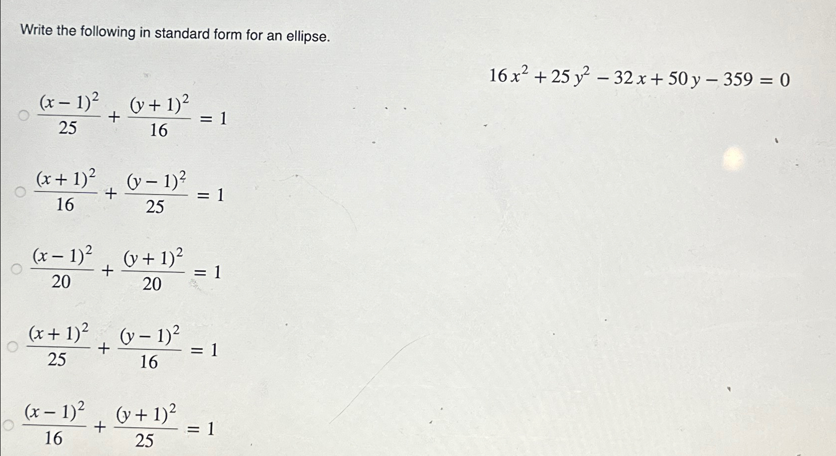 Solved Write the following in standard form for an | Chegg.com
