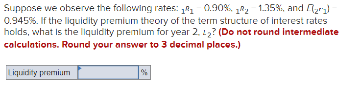 Solved Suppose we observe the following rates: | Chegg.com