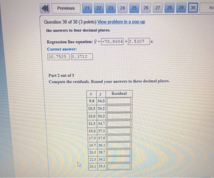 Solved Previous 21 22 23 24 25 26 27 28 29 30 Ne Question 30 | Chegg.com