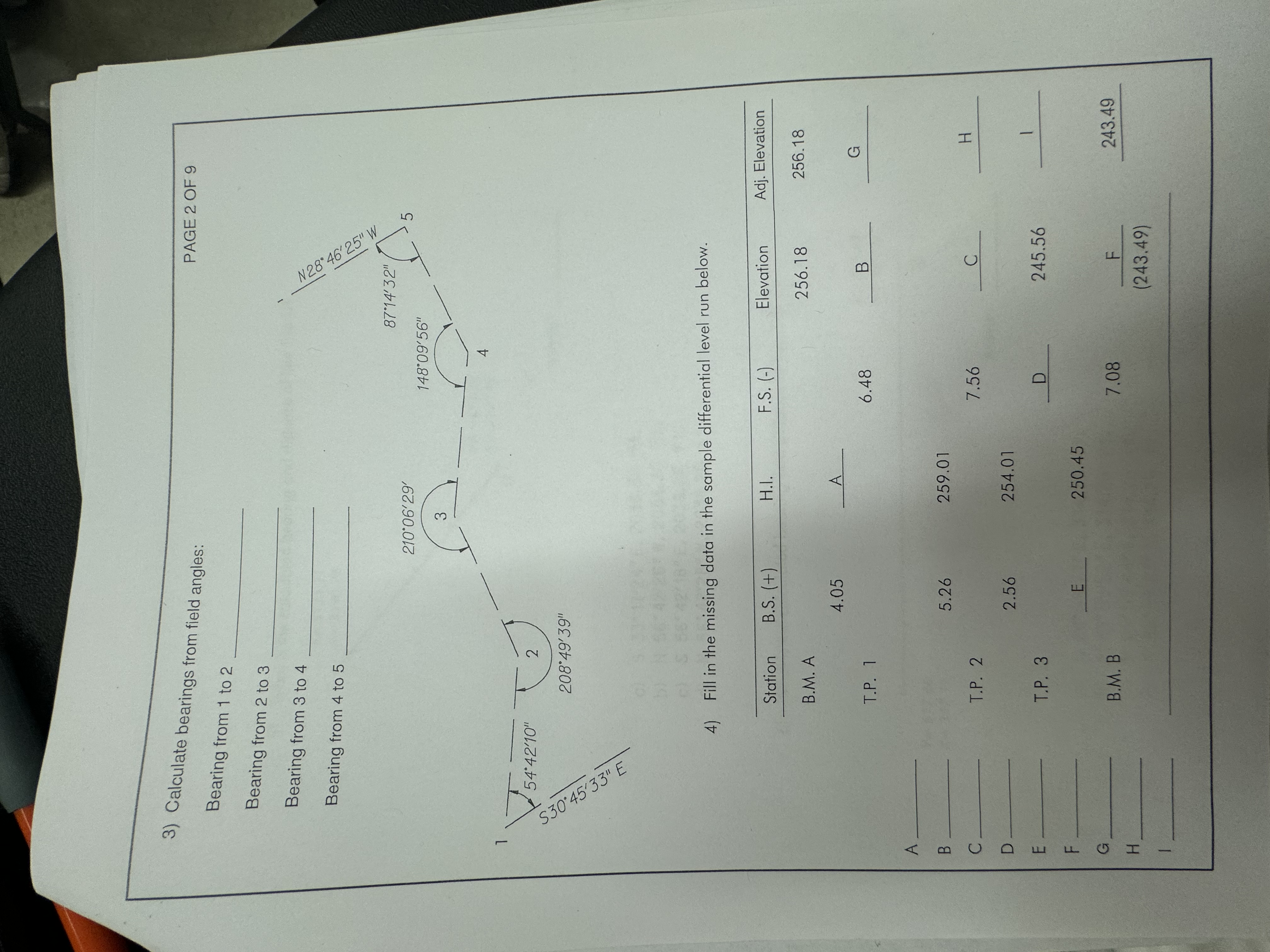 Calculate bearings from field anglesPAGE 2 ﻿OF