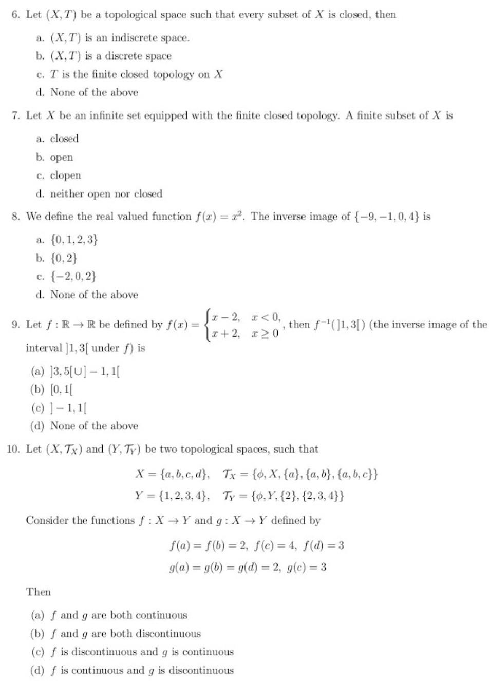 Solved Topology Assignment Short Mcqs Please Try To Solv Chegg Com