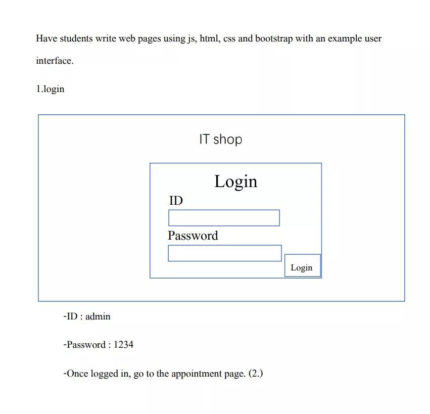 Solved Have students write web pages using js, html, css and | Chegg.com