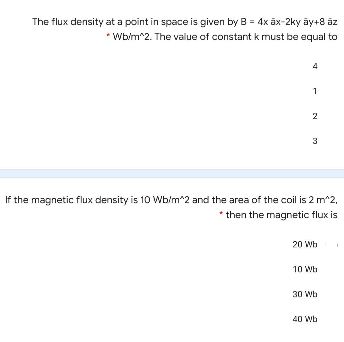 Solved The flux density at a point in space is given by B = | Chegg.com