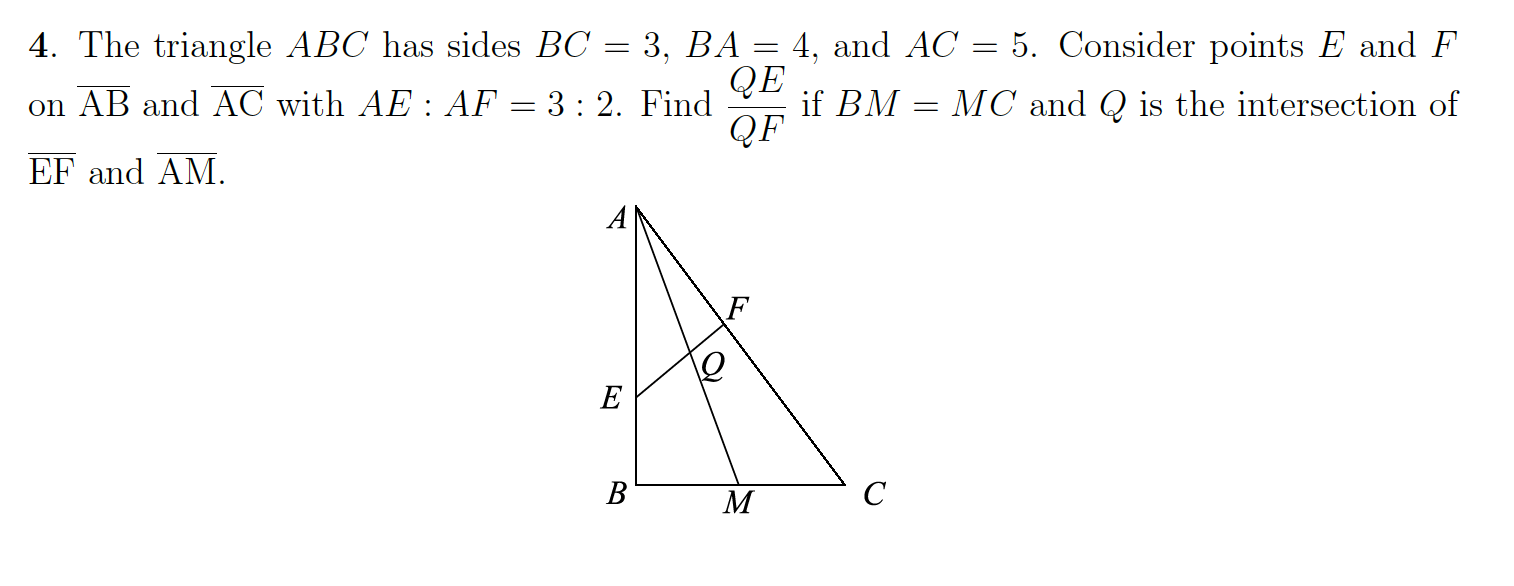 Solved The triangle ABC has sides BC=3,BA=4, ﻿and AC=5. | Chegg.com